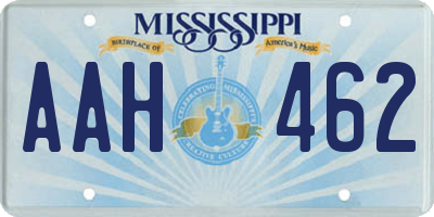 MS license plate AAH462