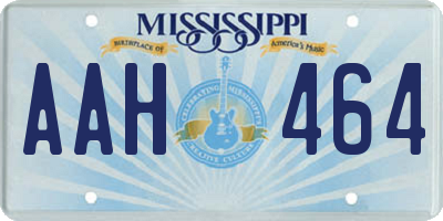 MS license plate AAH464