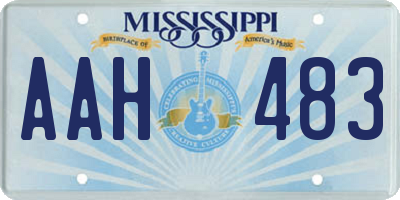 MS license plate AAH483