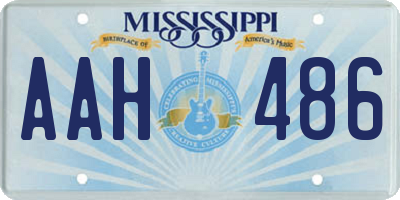 MS license plate AAH486