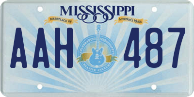 MS license plate AAH487