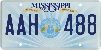 MS license plate AAH488