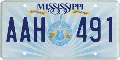 MS license plate AAH491