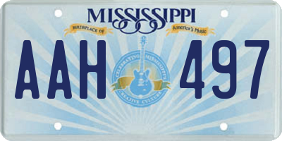 MS license plate AAH497