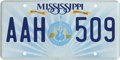 MS license plate AAH509