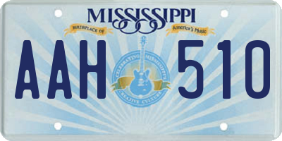 MS license plate AAH510