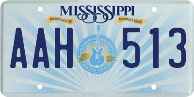 MS license plate AAH513