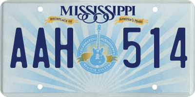 MS license plate AAH514