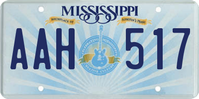 MS license plate AAH517