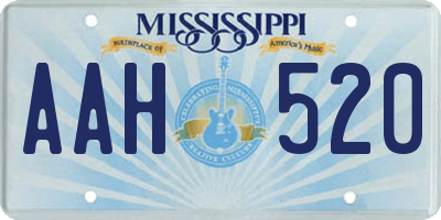 MS license plate AAH520