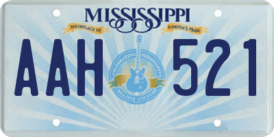 MS license plate AAH521