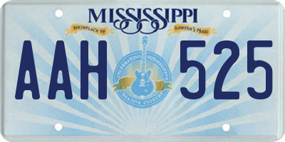 MS license plate AAH525