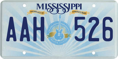 MS license plate AAH526