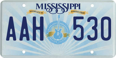 MS license plate AAH530