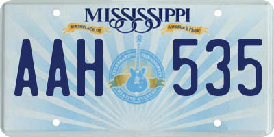 MS license plate AAH535