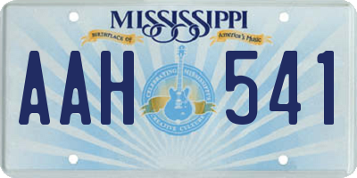 MS license plate AAH541