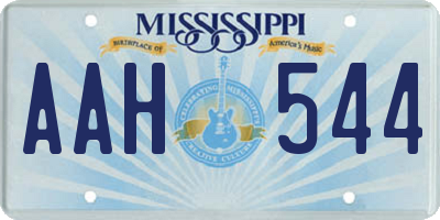 MS license plate AAH544