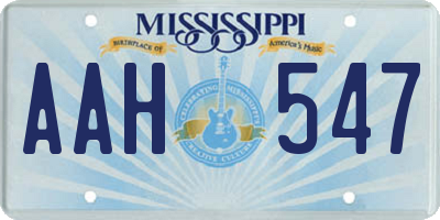 MS license plate AAH547