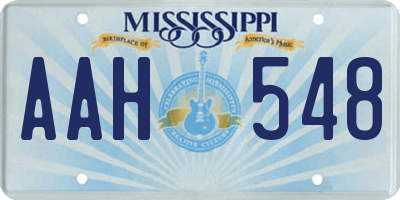 MS license plate AAH548