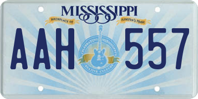 MS license plate AAH557