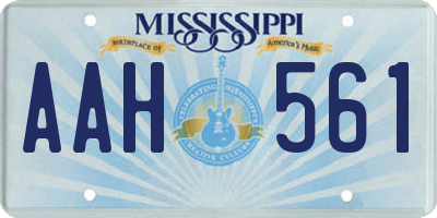 MS license plate AAH561