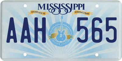 MS license plate AAH565