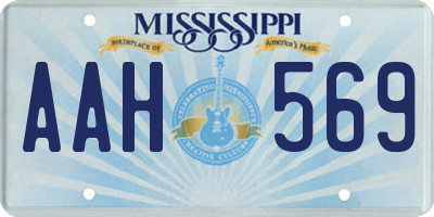 MS license plate AAH569