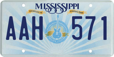 MS license plate AAH571