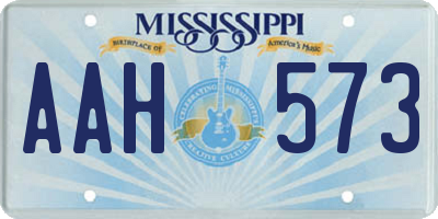 MS license plate AAH573
