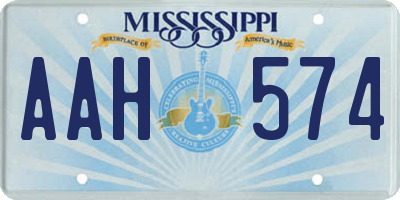 MS license plate AAH574