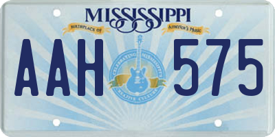 MS license plate AAH575