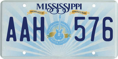 MS license plate AAH576