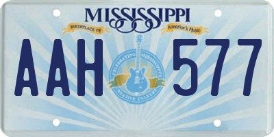 MS license plate AAH577