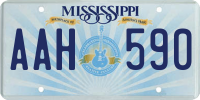 MS license plate AAH590