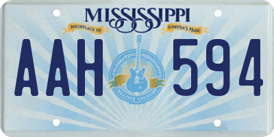 MS license plate AAH594