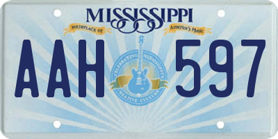 MS license plate AAH597