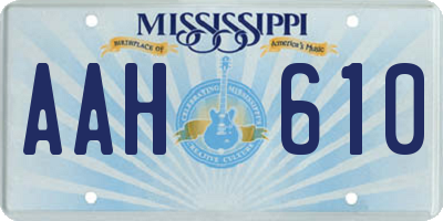 MS license plate AAH610