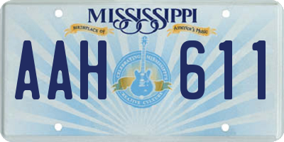 MS license plate AAH611