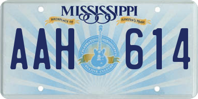 MS license plate AAH614