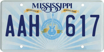 MS license plate AAH617