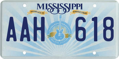 MS license plate AAH618