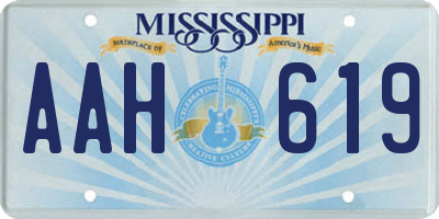 MS license plate AAH619