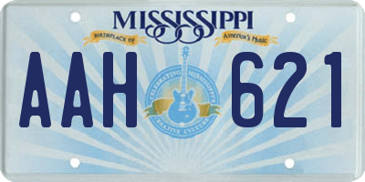 MS license plate AAH621