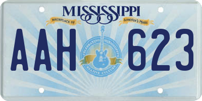 MS license plate AAH623