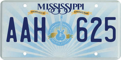 MS license plate AAH625