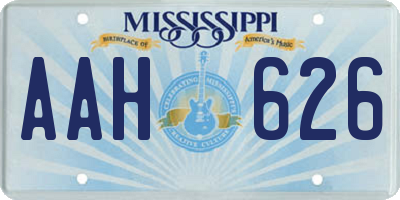 MS license plate AAH626