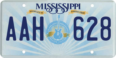 MS license plate AAH628