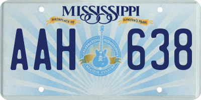 MS license plate AAH638