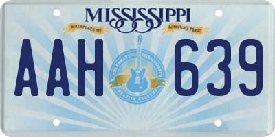 MS license plate AAH639