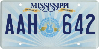 MS license plate AAH642